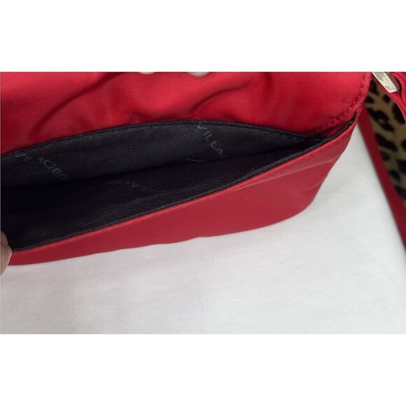 VILLAGER Liz Claiborne Purse All-In-One Crossbody Nylon Red - Picture 4 of 9